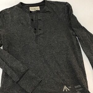 Denim & Supply Ralph Lauren Charcoal Gray Henley Long-Sleeve
